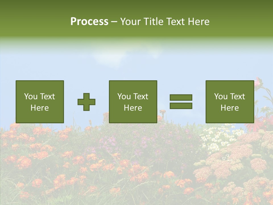 Daisy Blue Garden PowerPoint Template