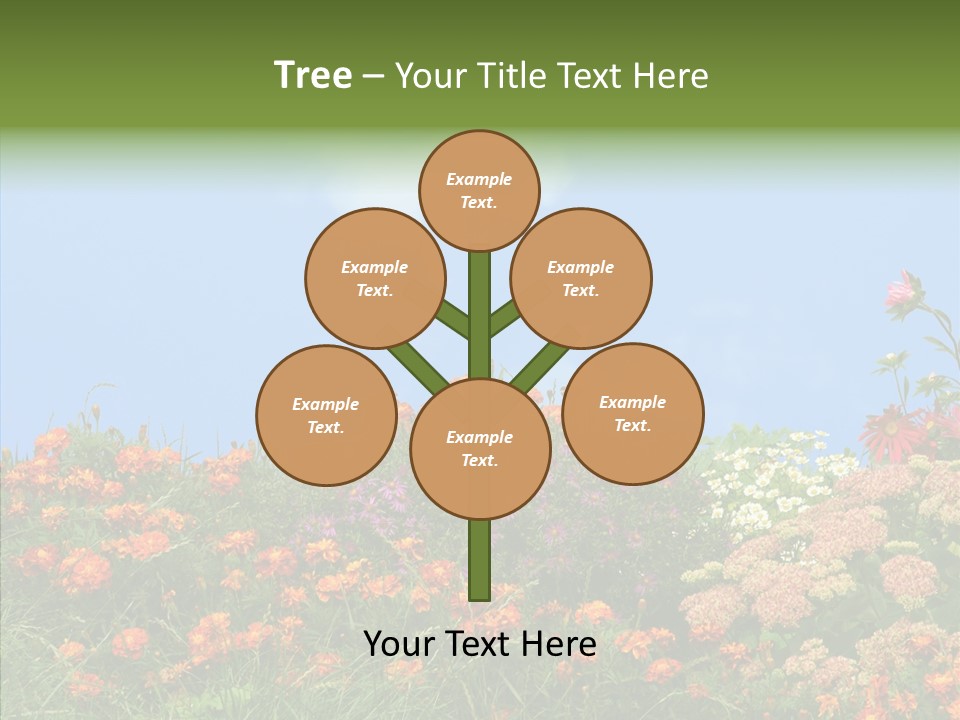 Daisy Blue Garden PowerPoint Template