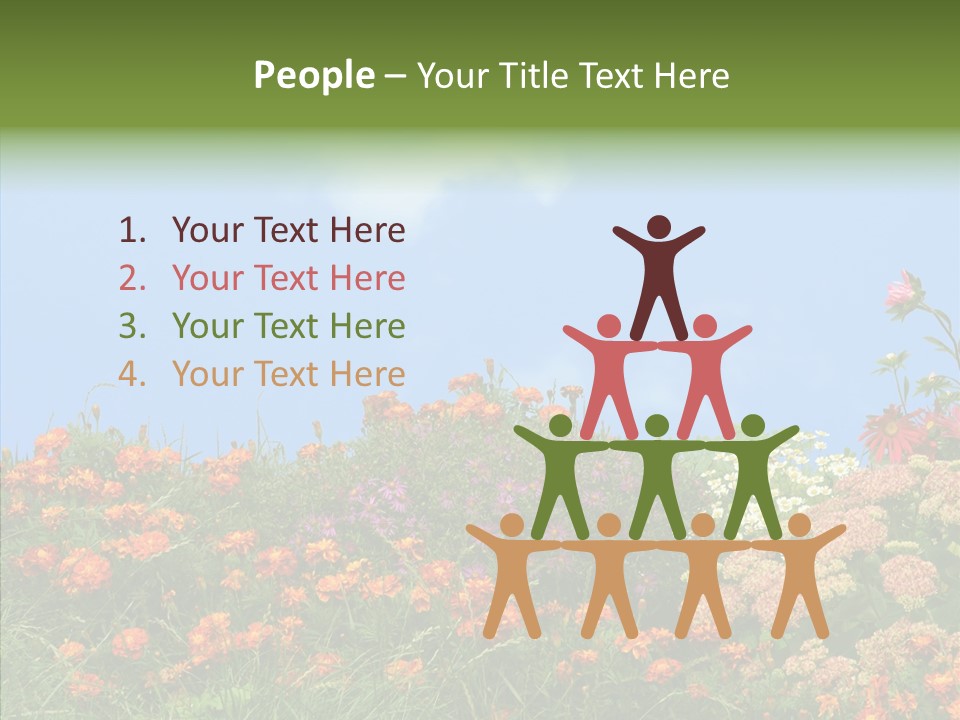 Daisy Blue Garden PowerPoint Template