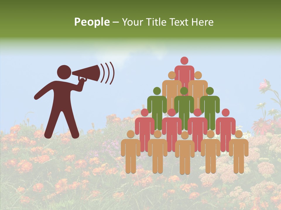 Daisy Blue Garden PowerPoint Template