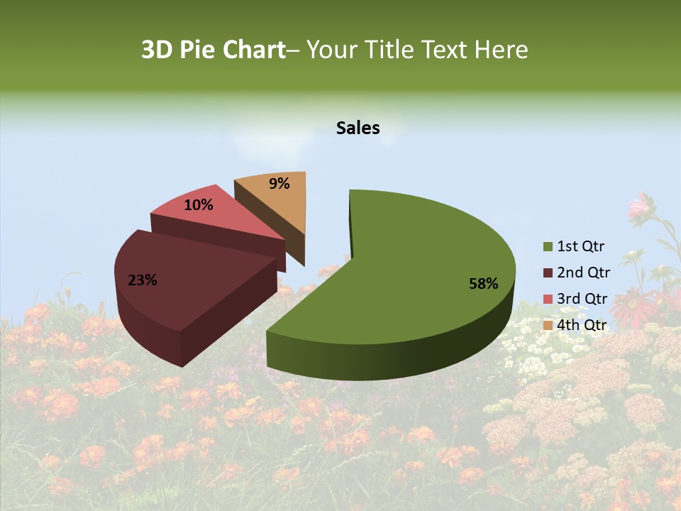 Daisy Blue Garden PowerPoint Template