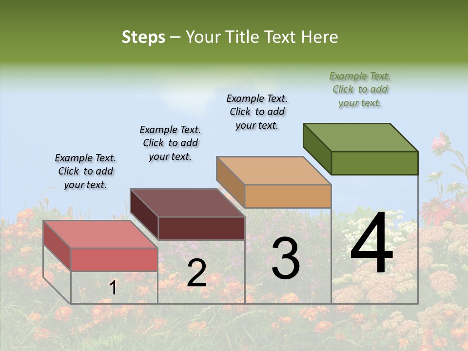 Daisy Blue Garden PowerPoint Template