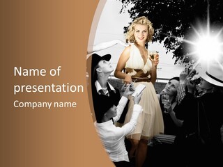 Entertainment Flash Photographer PowerPoint Template