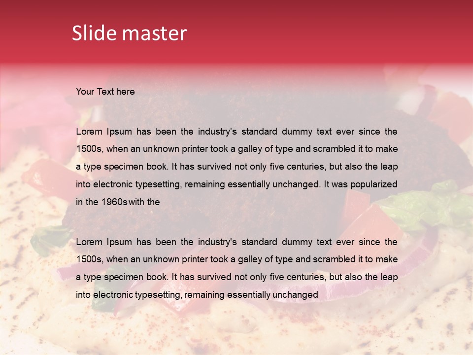 Sandwich Garbanzos Appetizer PowerPoint Template