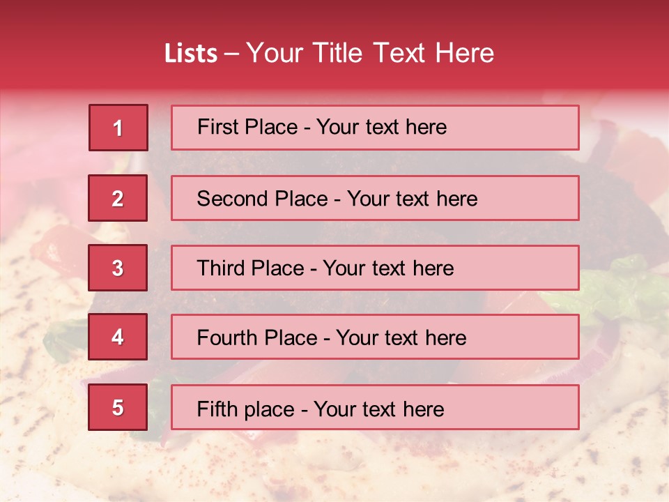 Sandwich Garbanzos Appetizer PowerPoint Template