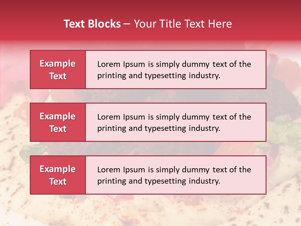 Sandwich Garbanzos Appetizer PowerPoint Template