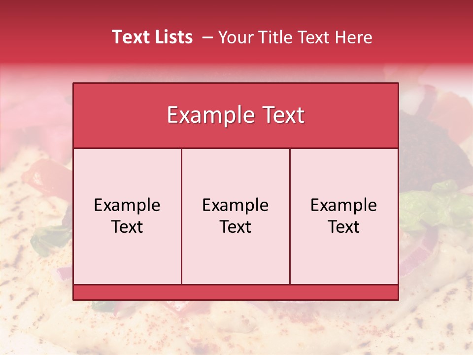 Sandwich Garbanzos Appetizer PowerPoint Template