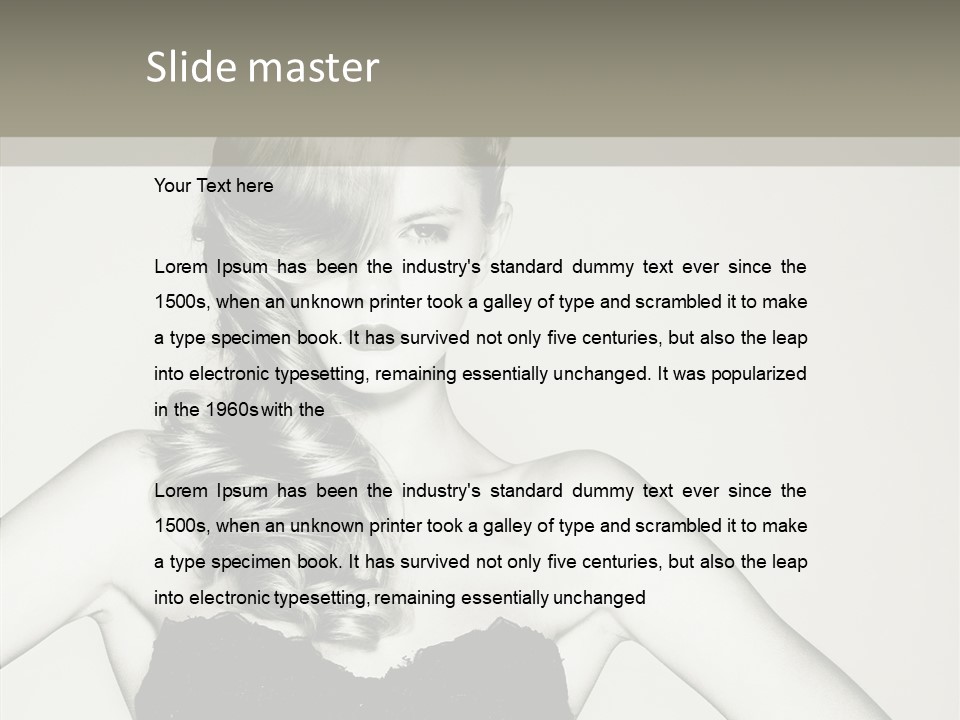 Caucasian Y Vogue PowerPoint Template