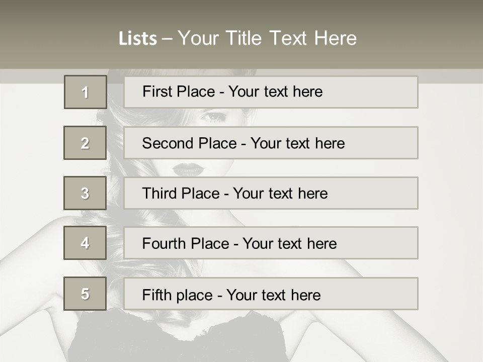 Caucasian Y Vogue PowerPoint Template