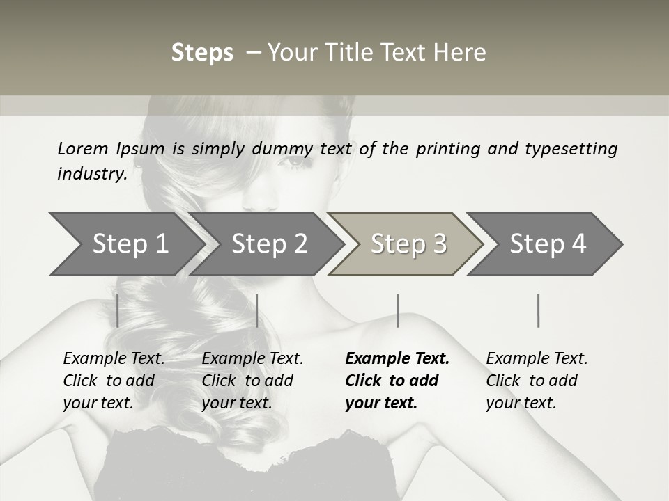 Caucasian Y Vogue PowerPoint Template