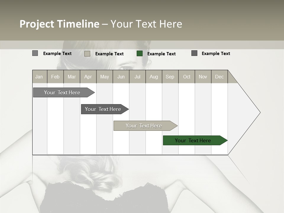 Caucasian Y Vogue PowerPoint Template