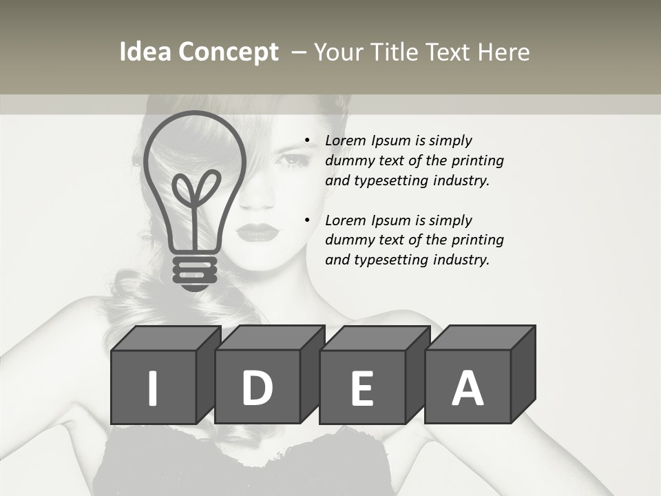 Caucasian Y Vogue PowerPoint Template