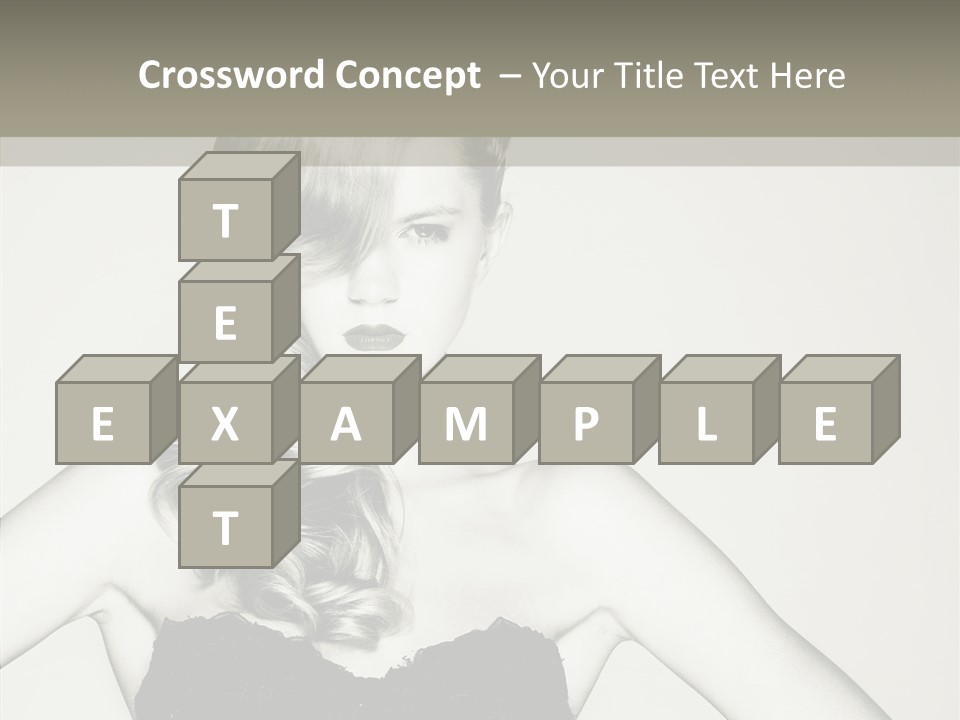 Caucasian Y Vogue PowerPoint Template