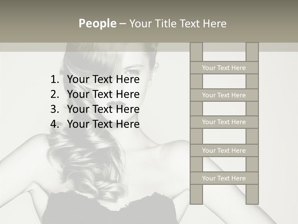 Caucasian Y Vogue PowerPoint Template