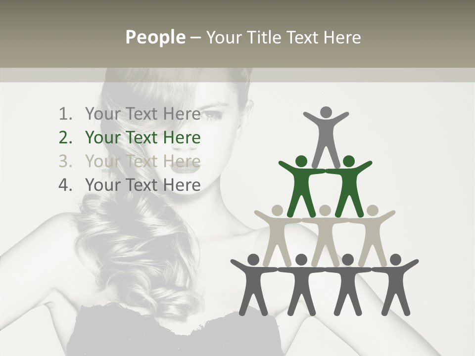 Caucasian Y Vogue PowerPoint Template