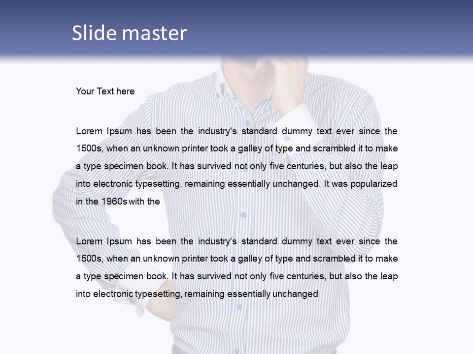 Hand Boss Copy Space PowerPoint Template