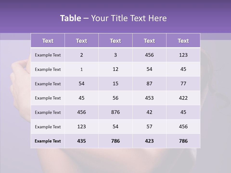 Hair Person Young PowerPoint Template