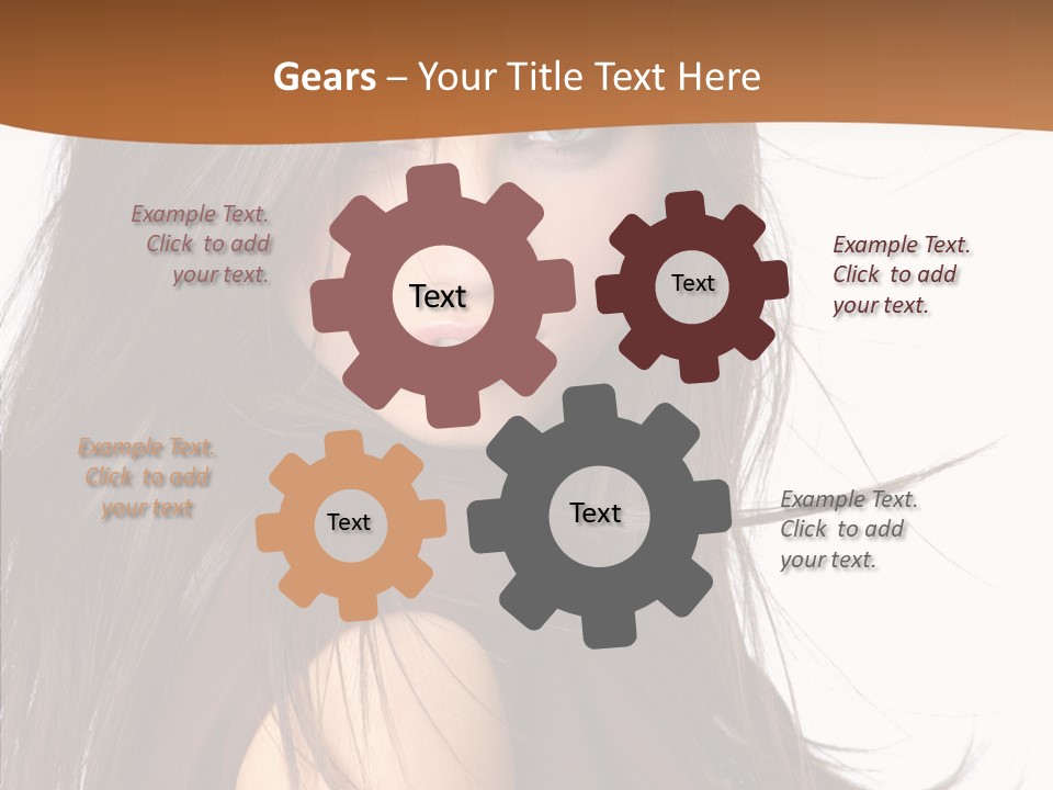 Caucasian Person Eyes PowerPoint Template