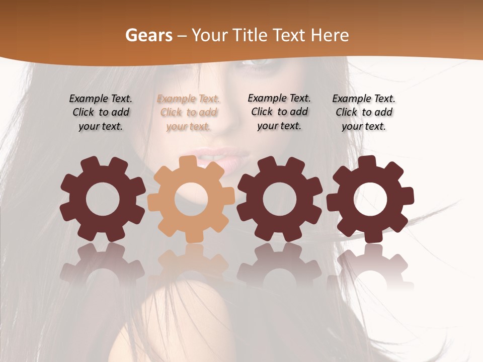 Caucasian Person Eyes PowerPoint Template