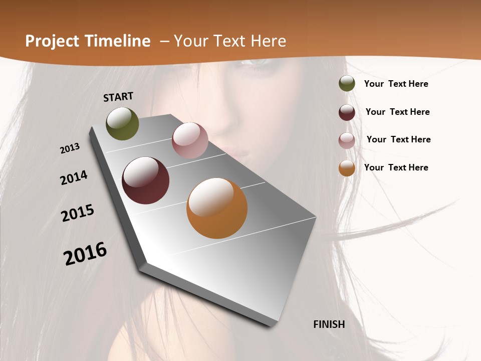 Caucasian Person Eyes PowerPoint Template