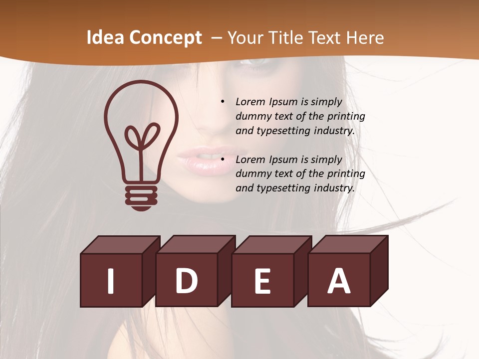 Caucasian Person Eyes PowerPoint Template