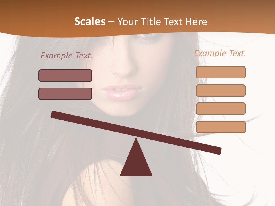 Caucasian Person Eyes PowerPoint Template