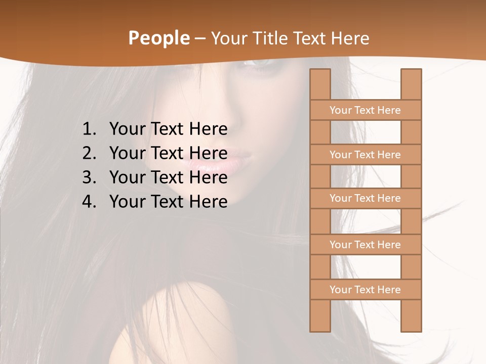 Caucasian Person Eyes PowerPoint Template