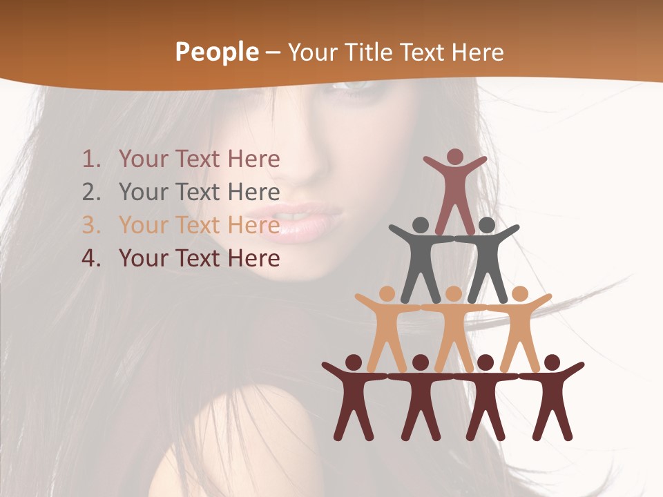 Caucasian Person Eyes PowerPoint Template
