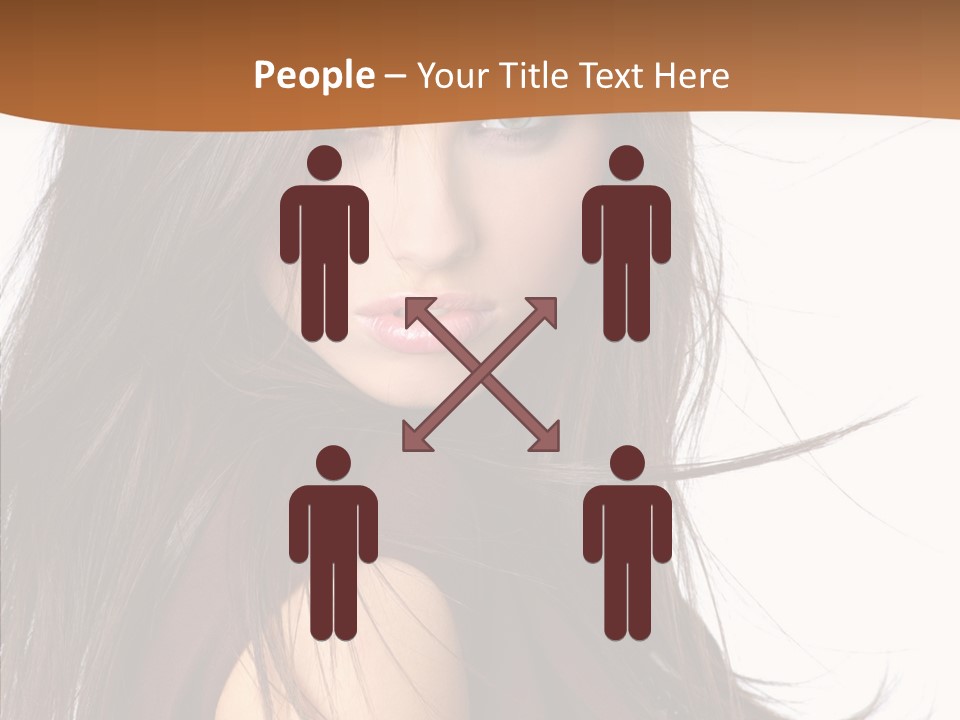 Caucasian Person Eyes PowerPoint Template