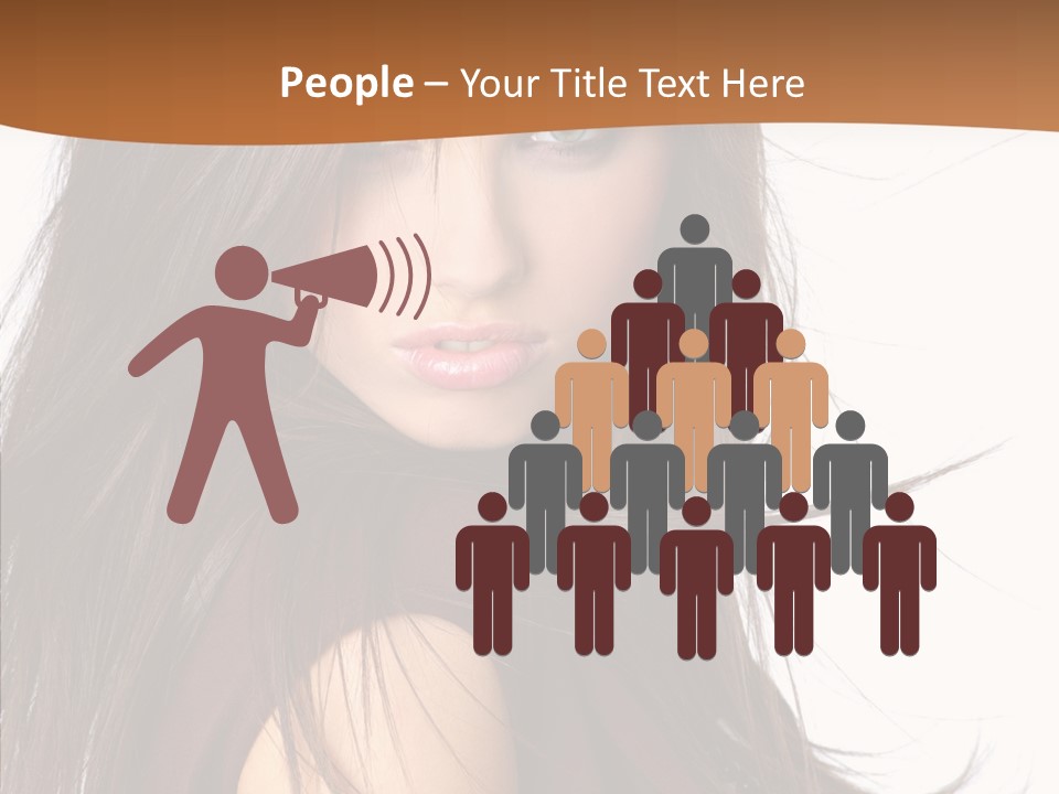 Caucasian Person Eyes PowerPoint Template