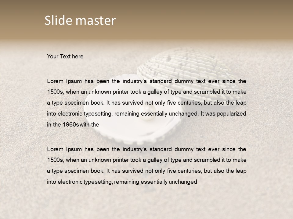 Expensive Reflection Seashell PowerPoint Template