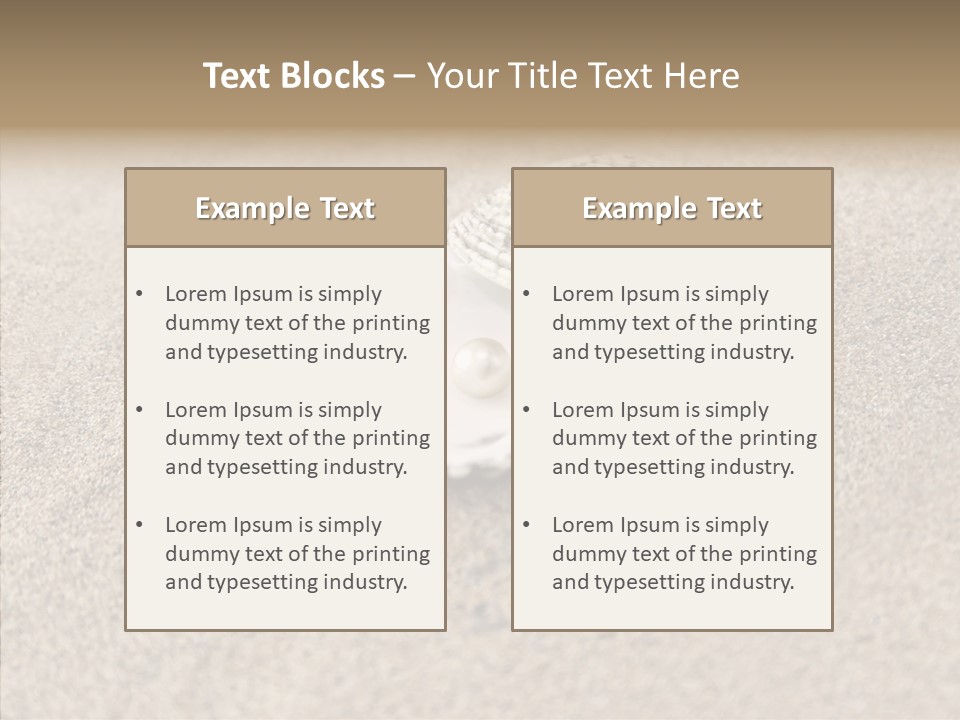 Expensive Reflection Seashell PowerPoint Template