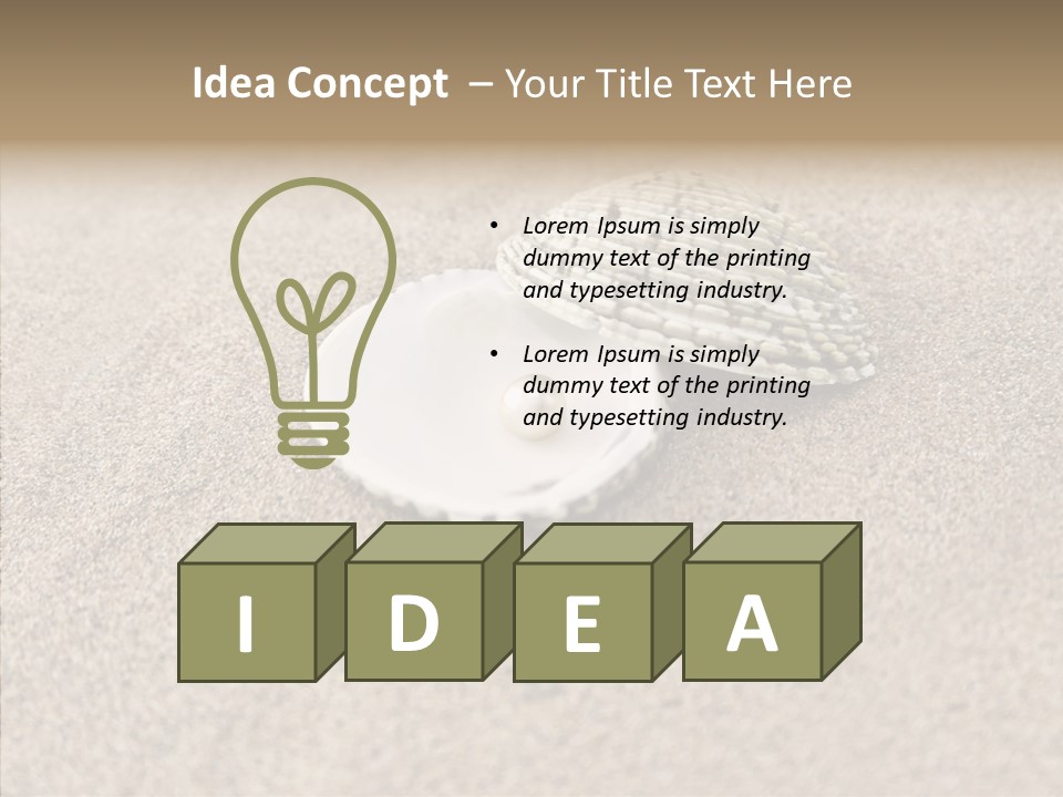 Expensive Reflection Seashell PowerPoint Template