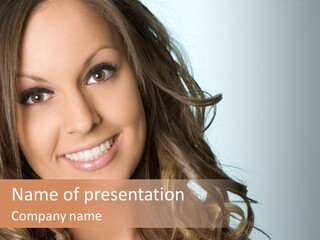 Complexion Brunette Teenage PowerPoint Template