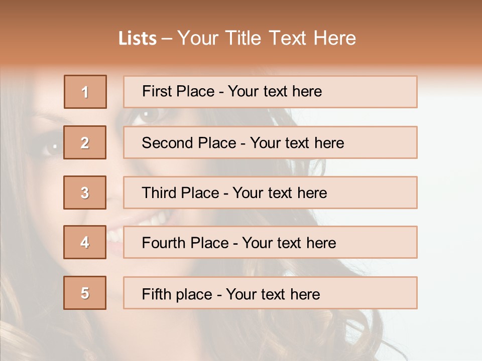 Complexion Brunette Teenage PowerPoint Template