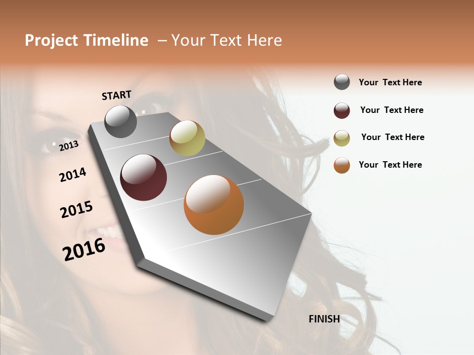 Complexion Brunette Teenage PowerPoint Template