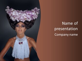 Fashion Wedding Face PowerPoint Template