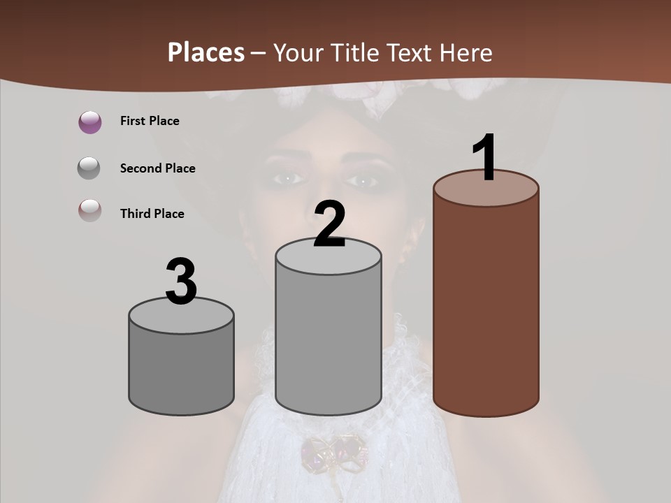 Fashion Wedding Face PowerPoint Template