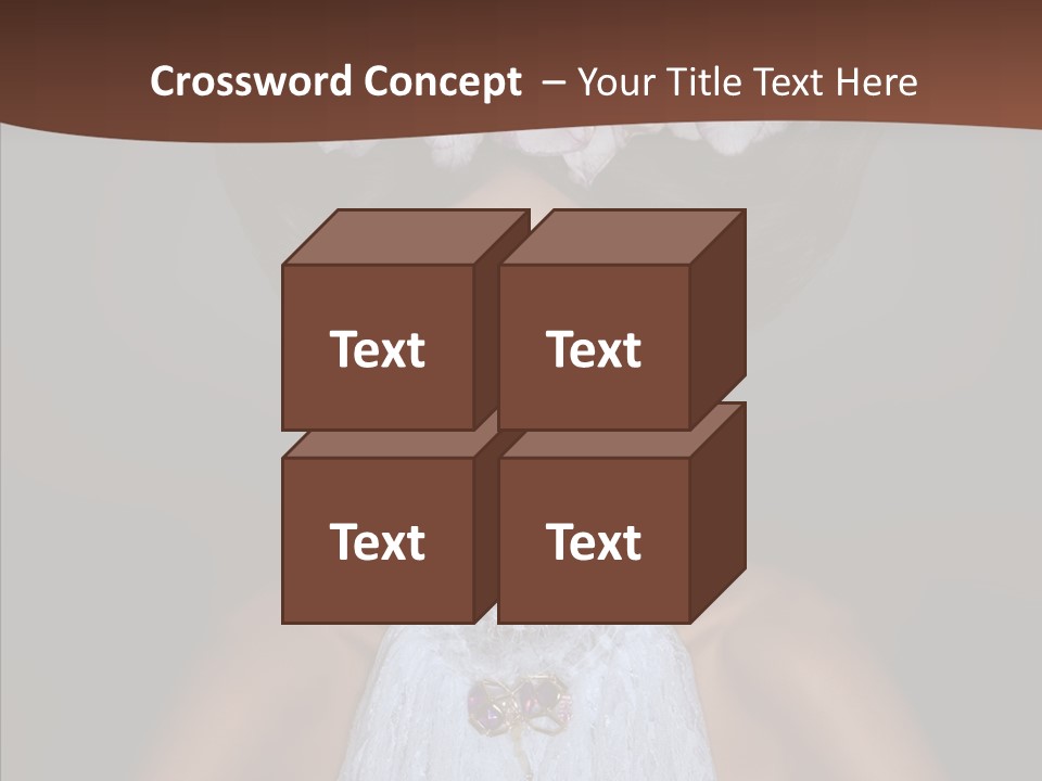 Fashion Wedding Face PowerPoint Template