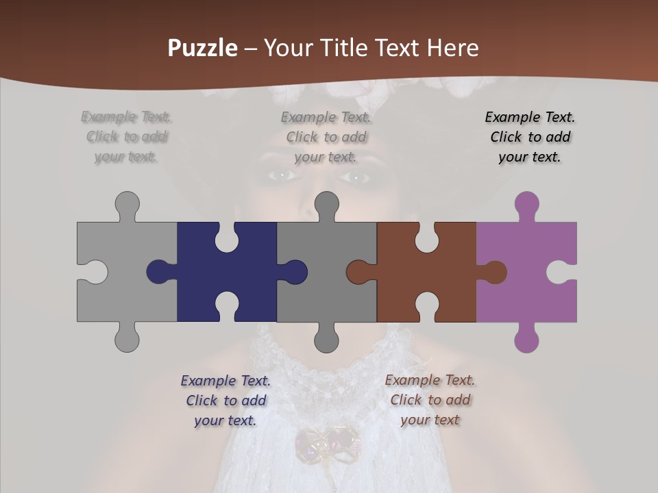 Fashion Wedding Face PowerPoint Template