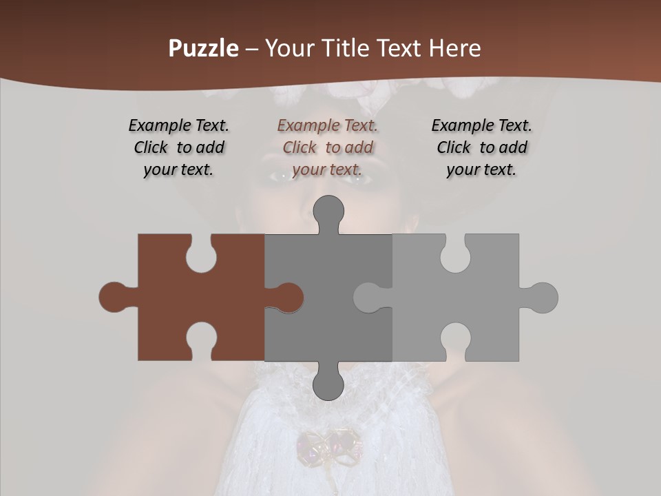 Fashion Wedding Face PowerPoint Template