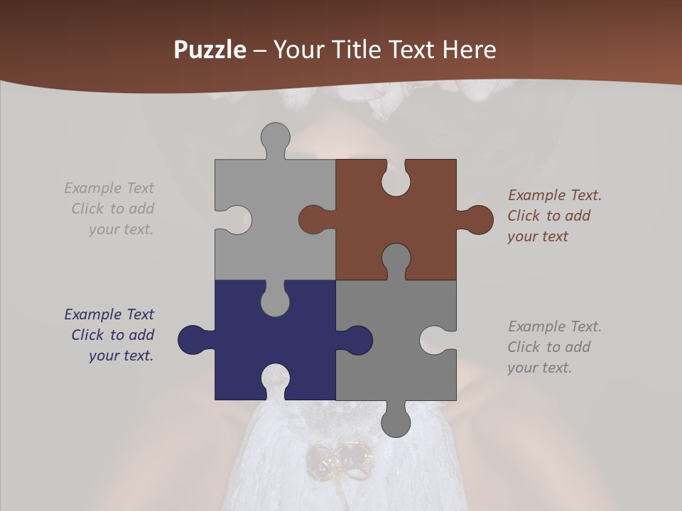 Fashion Wedding Face PowerPoint Template