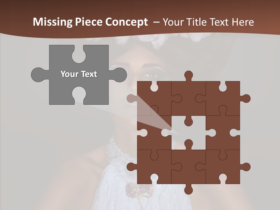 Fashion Wedding Face PowerPoint Template