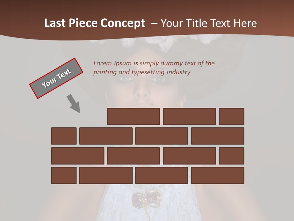 Fashion Wedding Face PowerPoint Template