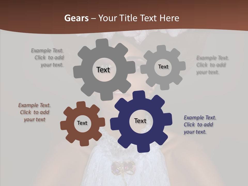 Fashion Wedding Face PowerPoint Template