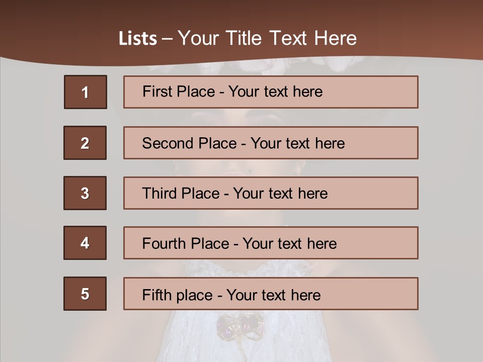 Fashion Wedding Face PowerPoint Template