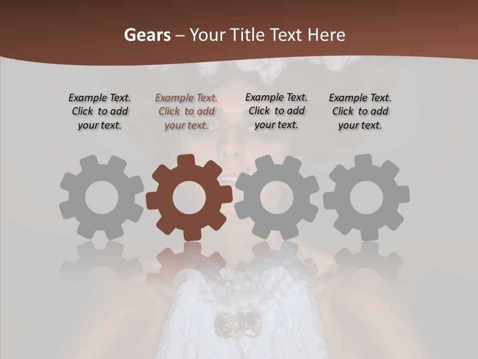 Fashion Wedding Face PowerPoint Template