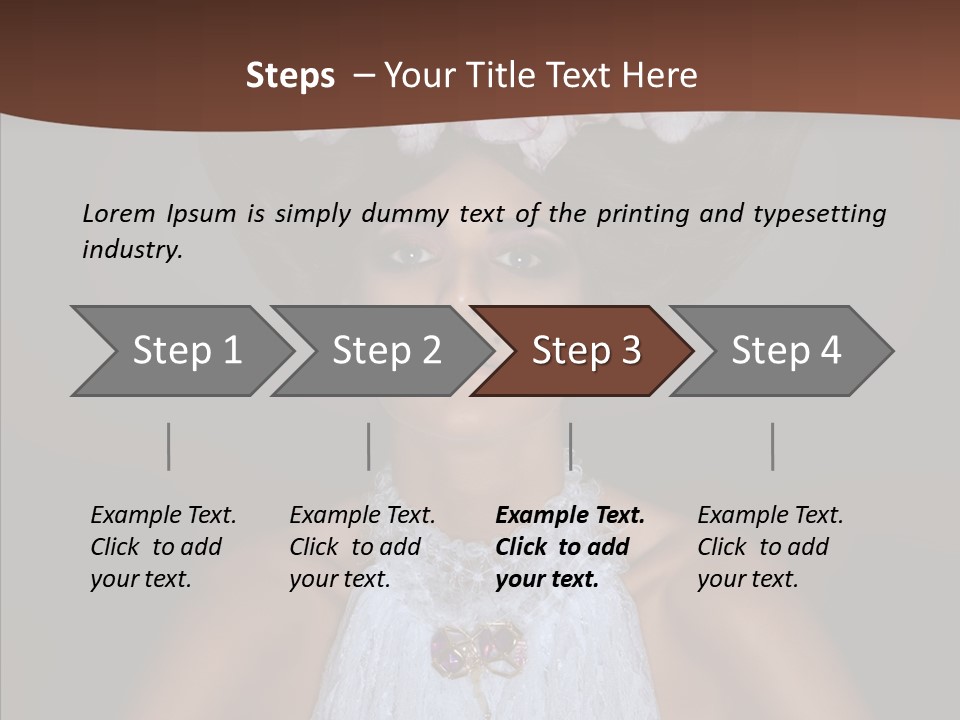 Fashion Wedding Face PowerPoint Template