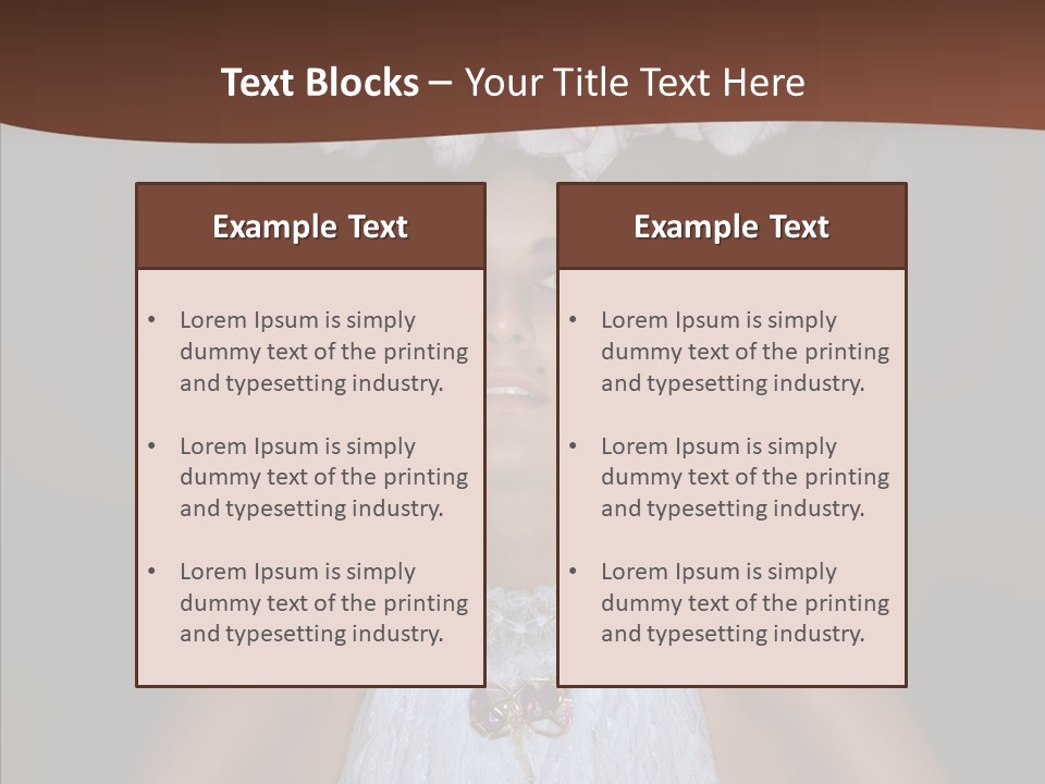 Fashion Wedding Face PowerPoint Template