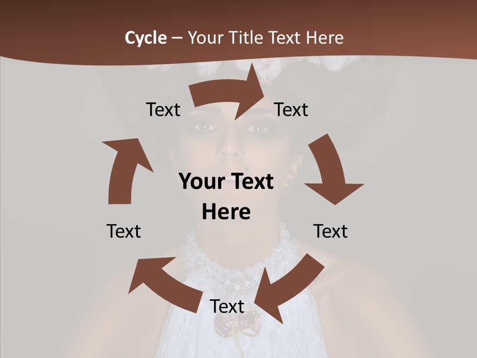 Fashion Wedding Face PowerPoint Template